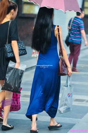 蓝色一步裙，美女（16P）