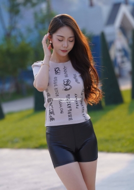9138HESP短k【589P】黑色紧身皮短裤长腿小姐姐套图